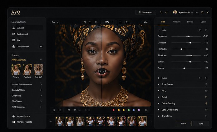 ÀYỌ̀ desktop editor interface